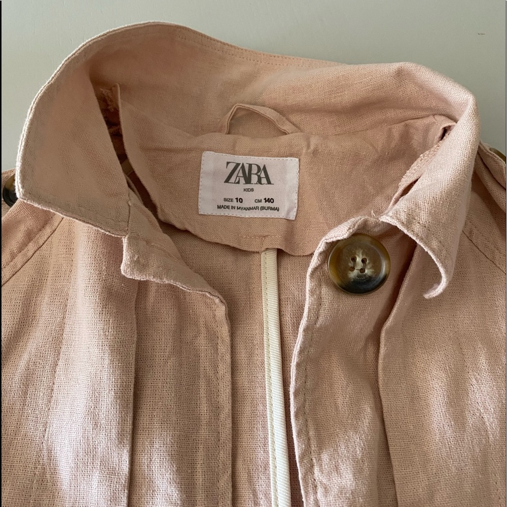 Zara girls size 10 blush Lennon jacket